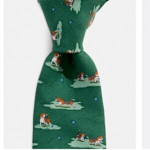 🆕Vineyard Vines-Boys Fetching Beagles Tie, Charleston Green, OneSize, NWT